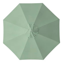OROTLECT 11 Foot Black Aluminum Patio Umbrella With Fiberglass Ribs And Pulley Lift In