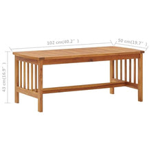 HGPOTUY 5 Piece Patio Lounge Set Solid Acacia Wood with Coffee Table