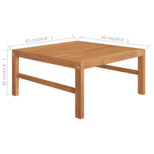 MNCVXAXG 4 Piece Teak Patio Lounge Set with Gray Cushions