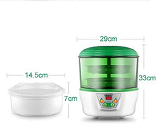 GUANKAOBING Double Layer Germination Tray, Automatic Seed Sprouter, Bean Sprout Machine with Double Germination Tray, Temperature Control, Automatic Mat