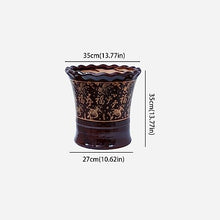 thalo Planter Pots Ceramic Flower Pot Home Coffee Table Desktop Decorative Flower Pot Chinese Vintage Flower Pot 12.5/13.7 Inches Plant Container Accessories (Color : A, Size : Large)
