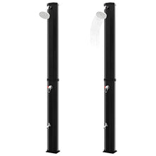 MKLFBY Outdoor Solar Powered Shower Faucet Set, Heavy Duty Uv Resistant Black Garden Shower Faucet Set