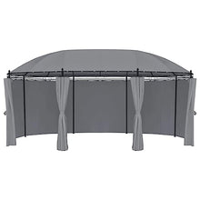 HGFDVCMR 17x11 Ft Outdoor Gazebo Canopy with Curtains Anthracite