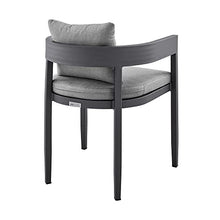 Armen Living Argiope Outdoor Patio Dining Chairs Set of 2 Dark Grey