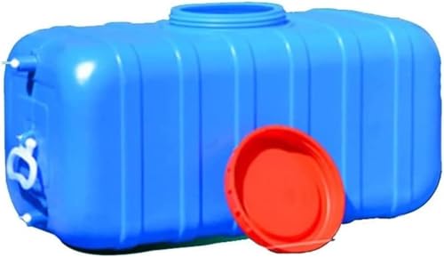 WAZHOU Large Water Tank Camping Home Car Water Storage Bucket Washing Machine Water Container Emergency Household Water Barrel with Water Outlet Accessories(Blue,200L)