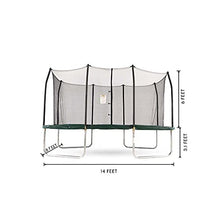Skywalker Trampolines 14-Foot Rectangle Trampoline with Enclosure Net Green