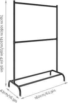 Cooker Sausage Rack for Grill & Smoker, Meat Drying Rack with Drip Tray, Stainless Steel Cooling Rack, Food Dryer Hanger for Meat Chicken Legs Freestanding Rack Cooking Tool(Size:142x160cm(56x63inch))