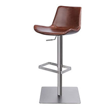 HASMI Bar Stools Bar Chair Modern Stainless Steel Back Chair Home Kitchen Decoration High Stool Restaurant Kitchen Lift Adjustable Bar Stool Swivel Bar Chairs Bar Chairs (Color : Brass)