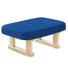 RFSHAOP Ottoman Foot Stool Linen Shoe Change Stool Small Footstool Square Foot Stools Rest Stool Footstools for Living Room Ottomans for The Bedroom Outdoor Ottomans, Matcha B-44.5X33X36CM
