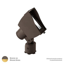 WAC Landscape Lighting, Wall Wash Light LED 120V with Adjustable Beam Angle and Integral Brightness Control 2700K in Solid Brass Coated with Bronze