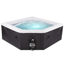EZLIFE 4-5 Person Four Season Cut Corner Foam Hot Tub, 80 Bubble Jets