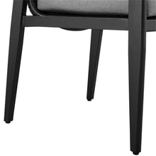 Armen Living Cayman 19" Aluminum Outdoor Dining Chair in Gray (Set of 2)