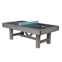Hathaway Logan 7-ft Pool Table Combo Set with Benches - Rustic Gray Barnwood