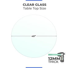 40 Inch Round Tempered Glass Table Top- Ogee Polished Edge -1/2” Thick Round Glass Table Top–Heavy Duty, Dining, Coffee, and Office Tables by Fab Glass and Mirror
