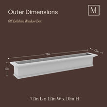 Mayne Yaleview 72in Self-Watering Rectangular Window Box Planter, White