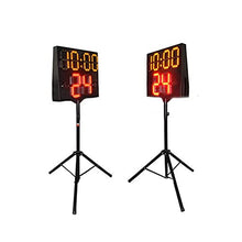 Large Digital LED Clock Designed outdoor high brightness iron box waterproof 8 inch + 6 INCH RED LED sports countdown scoreboard Mounting Holes Hardware ( Color : 10 inch green Size : X-Small ) (10