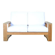 Anderson Teak Capistrano Deep Seating Loveseat Modern Sofa Golden Honey Teak