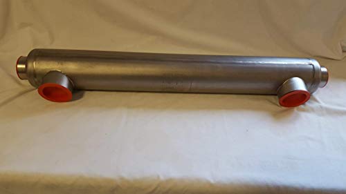 Badgerpipe 1200k BTU Titanium Tube and Shell Heat Exchanger for Saltwater Pools/Spas