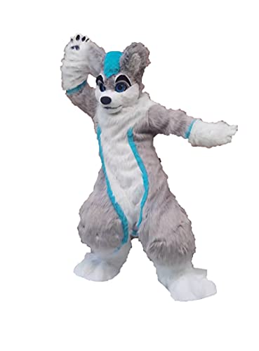 FurryMascot Original Plantigrade Fursuit Fullsuit Black/Blue/White