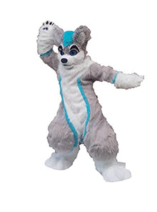 FurryMascot Original Plantigrade Fursuit Fullsuit Black/Blue/White
