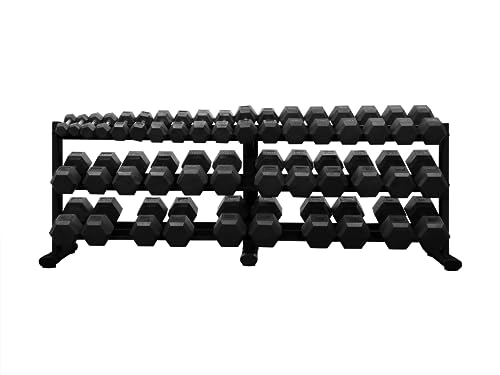 BK BodyKore Rubber Hex Dumbbell Set