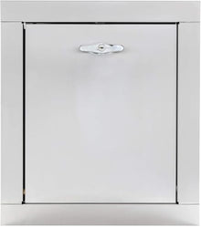 Universal Stainless Steel Trash Chute Door - 15 X 18 Fire Rated, UL Certified, Bottom Hinged, Self Closing with Lockable T Handle