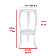 MIIKHI Metal Plant Stand Indoor Flowers Stand Floating Shelf Plant Pot Stand Indoor Garden Plant Holde (Wit