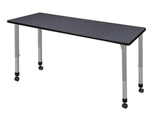 Romig Kee Height Adjustable Mobile Classroom Activity Table 72x24 Grey