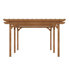 Outsunny 12' x 20' Outdoor Pergola Wood Gazebo Brown