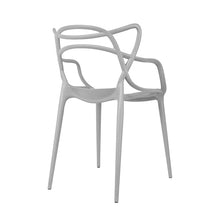 2xhome Modern Dining Chair | Stackable Indoor or Outdoor Entangled Side Chair | Weather Resistant Plastic for Kitchen, Patio, Restaurant, Yard, Porch, Balcony (Set of 6, Gray)