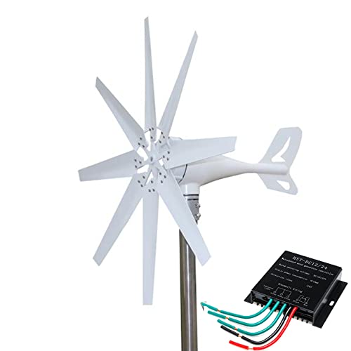 HUIZHITENGDA 9000W Horizontal Wind Turbine Generator,12V-220V Windmill with Free MPPT Charger Controller,Portable Vertical Wind Power Turbine Generator Kit,220v