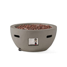 Christopher Knight Home Erato Outdoor 40,000 BTU Fire Pit Bowl (No Tank Holder) - Lightweight Concrete - Light Gray
