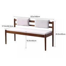 QUANGJN Dining Chair, Patio Bench with Cushion, Waiting Room Chairs, Double Sofa, for Your Balcony, Porch, Lawn, Dining Room,Brown-Large