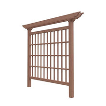 Vita Colonial Vinyl Privacy Screen, 80 inch W x 90 inch H, Trellis, Garden Décor Lattice, PVC, Brown, Embossed Woodgrain, VA84051
