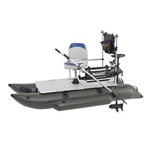 AQUOS Backpack Series Inflatable Pontoon Boat with Remote Control Trolling Motor 12V 55lbs