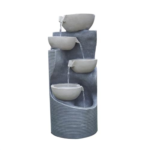 Outdoor Water Fountain Water Decoration, Fountain Decoration, Balcony Garden Outdoor Garden Home Floor Circulating Water Landscape Outdoor Fountain (Size : L)