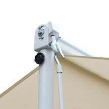 SDVantage Free Standing Awning 600X300 Cm Cream, Double-Sided Outdoor Patio Umbrella with Powder-Coated Steel Frame, Uv Water-Resistant Garden Shade for Deck,Cream-5 X 3 M
