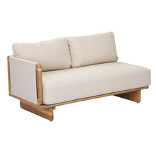 Merax 3 Piece Patio Outdoor Furniture Set, All-Weather V-Shaped Sectional Sofa with Cushions, Acacia Wood 5-Seater Couch Set for Porch, Lawn, Backyard, Balcony, Light Teak+ Beige