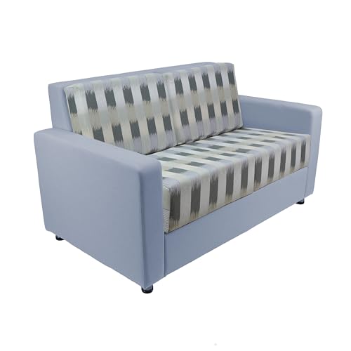 FDP Outdoor Modular Armless Sofa Featuring Sunbrella Fabric - Weather-Resistant, Fade-Resistant, Assembled Patio Furniture with Cover Included for Backyard, Poolside Seating - Dream Mist/Canvas Haze