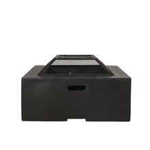Roomfitters 29" Square MgO Wood-Burning Fire Pit with Durable Design, Modern Outdoor Fireplace for Cozy Evenings, Black