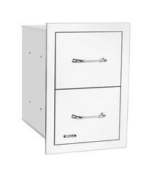 Bull Outdoor Products Premium Outdoor Kitchen Bundle – Angus 75,000 BTU Built-In Grill Head, Double Drawer with Reveal, 38" Double Doors, Single Side Burner, 304 Stainless Steel – LP