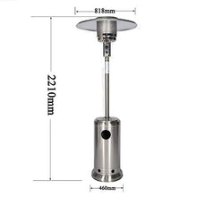 Electric Garden Patio Heaters Outdoor Patio Heating Stove Stainless Steel Patio Heater Gas Heater With Wheels For Outdoor Indoor Garden Terrace
