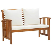 RJPLMFV 2 Piece Patio Lounge Set with Cushions Solid Acacia Wood