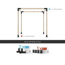 TOJAGRID Pergola Kit for 4x4 Wood Posts Black