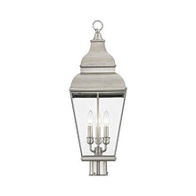 Livex Lighting 2594-01 Exeter Traditional 3 Light Antique Brass Post-Top LantermAntique Brass