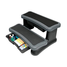 YUEWO Hot Tub Spa Steps with Storage Compartment Slip-Resistant Step for Any Hot Tub Shape and Size, Grey