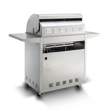 Blaze Outdoor Grill Freestanding 32-Inch Stainless Steel Natural Gas BBQ Grill with 4 Burners, Rear Infrared Burner, Interior Grill Lights, and Heavy Duty Cart - BLZ-4-NG