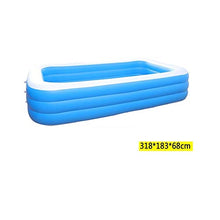 Children's Inflatable Swimming Pool Thickened Air Swimming Pool Family Interaction Pool Party Suitable for Outdoor Garden Backyard Portable 318x183x68 Cm