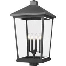 Z-Lite 4 Light Outdoor Post Mount Fixture Black