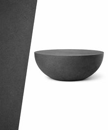 eldimer no.102 GFRC Concrete Coffee Table 35.4” - Handcrafted Round Modern Architectural Table, Weather Resistant, Indoor & Outdoor, 105 lbs Solid Cement Construction for Patio or Living Room